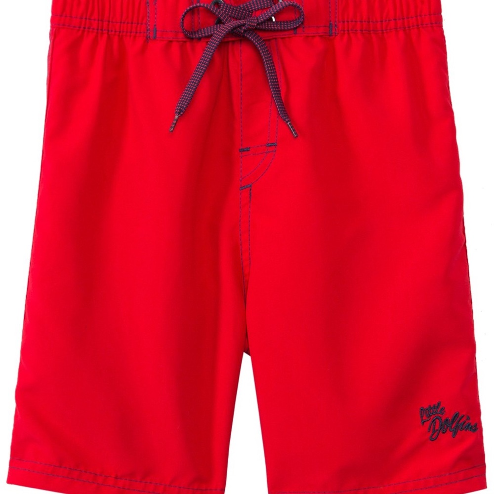 Dolfin | Boy's Red Solid Swim Trunks